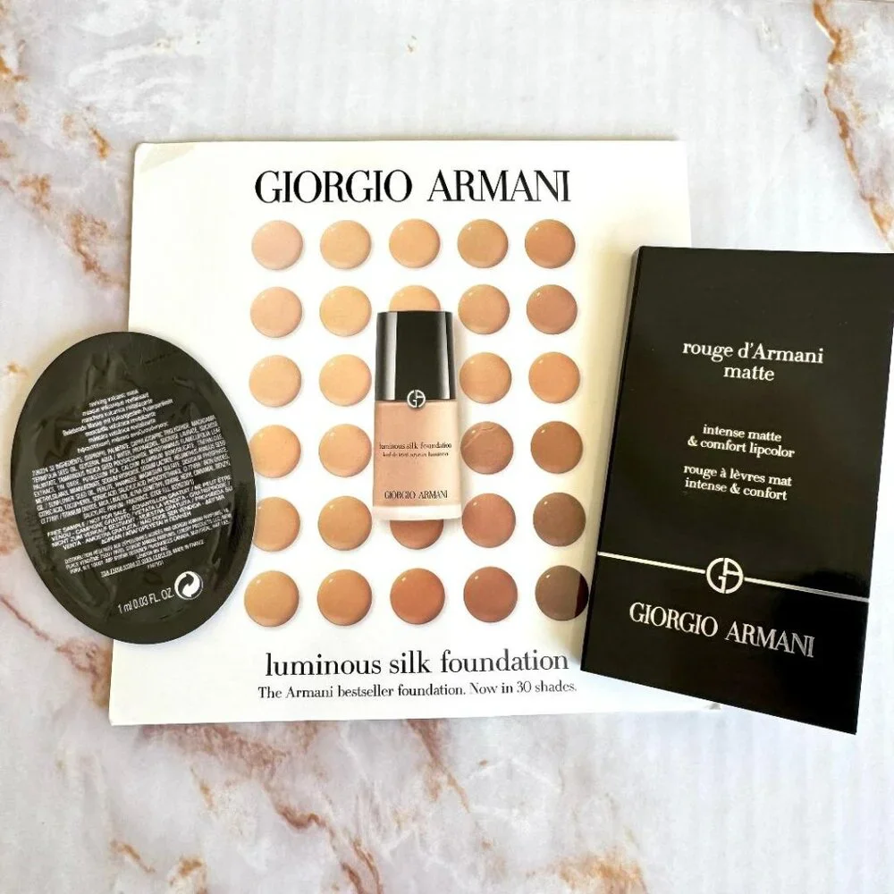 Giorgio Armani Luminous Silk Foundation 2, 5.5,9,14 Rouge Matte Lipstick 102 400